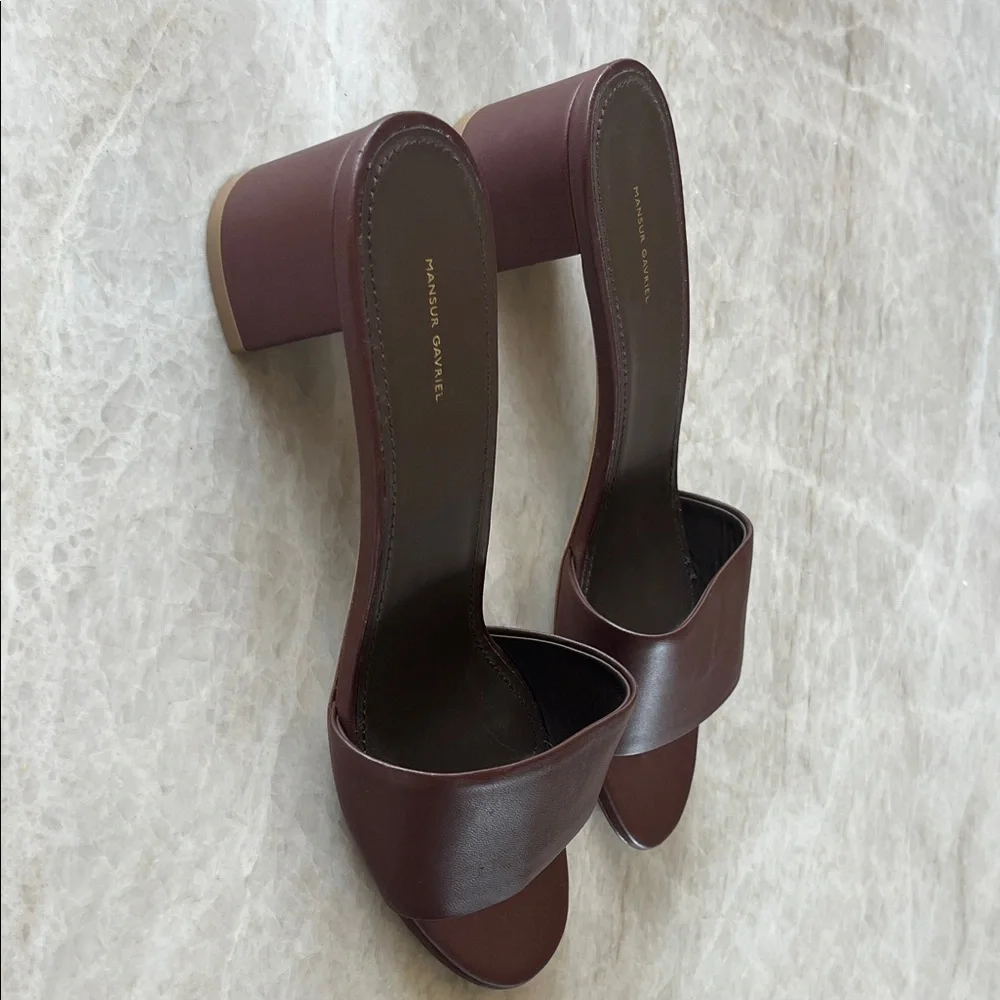 NWOT Mansur Gavriel burgundy leather mule size 39. - Picture 5 of 5